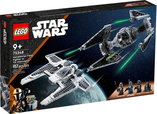 LEGO Star Wars Caza Colmillo Mandaloriano vs Interceptor TIE 75348