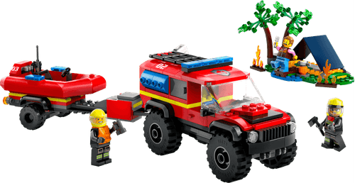 LEGO City Camioneta De Bomberos 4X4 Con Barco De Rescate 60412