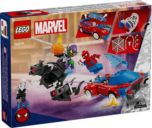 LEGO Marvel Auto de Carreras de Spider-Man y Duende Verde Venomizado 76279