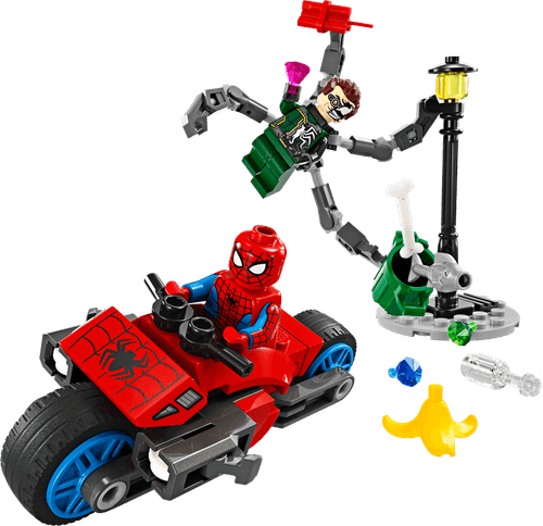 LEGO Marvel Persecución en Moto: Spider-Man vs. Doc Ock 76275