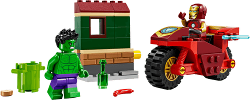 LEGO Marvel Iron Man con Moto y Hulk Super Heroes 76287