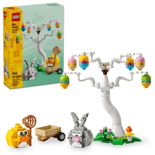 LEGO Iconic Búsqueda de Huevos de Pascua del Conejo y el Pollito 40808