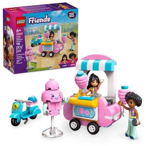 LEGO Friends Puesto de Algodón de Azúcar y Moto 42643