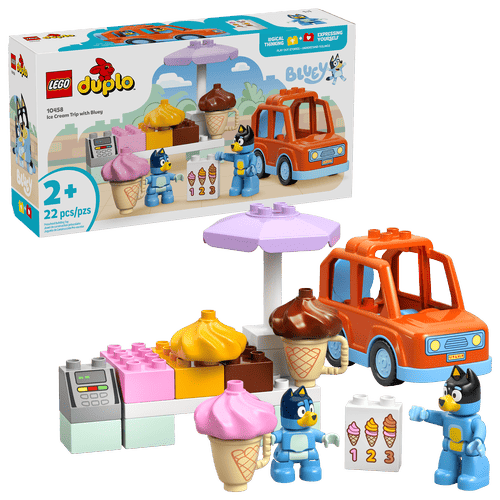 LEGO DUPLO Bluey Excursión a la Heladería con Bluey 10458