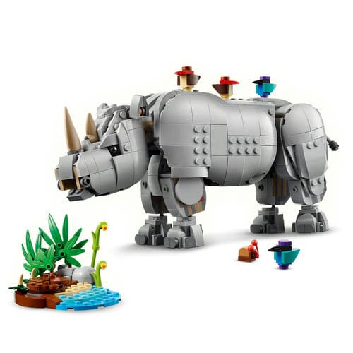 LEGO Creator Fauna Salvaje: Poderoso Rinoceronte con Pájaros 31171