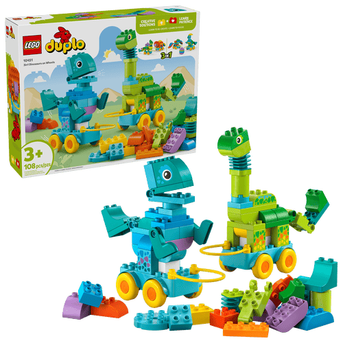 LEGO DUPLO Town Dinosaurios sobre Ruedas 3en1 10451
