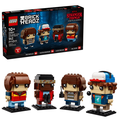 LEGO BrickHeadz Stranger Things Figuras de Mike, Dustin, Lucas y Will 40801