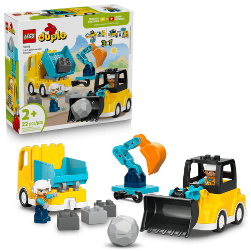 LEGO DUPLO Town Vehículos de Construcción “3 en 1” 10475