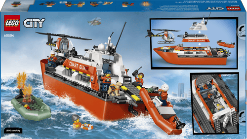 LEGO City Exploration Barco y Helicóptero de Rescate de Guardacostas 60504