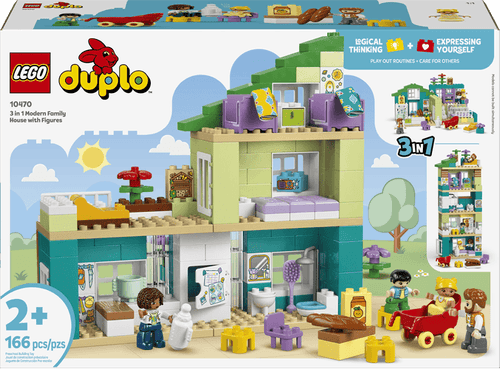 LEGO DUPLO Town Casa Familiar Moderna “3 en 1” con Figuras 10470