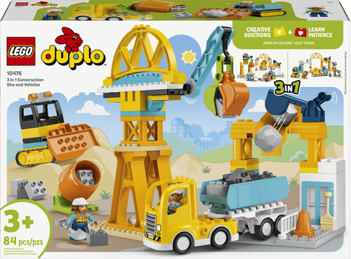 LEGO DUPLO Town Obra y Vehículos de Construcción “3 en 1” 10476